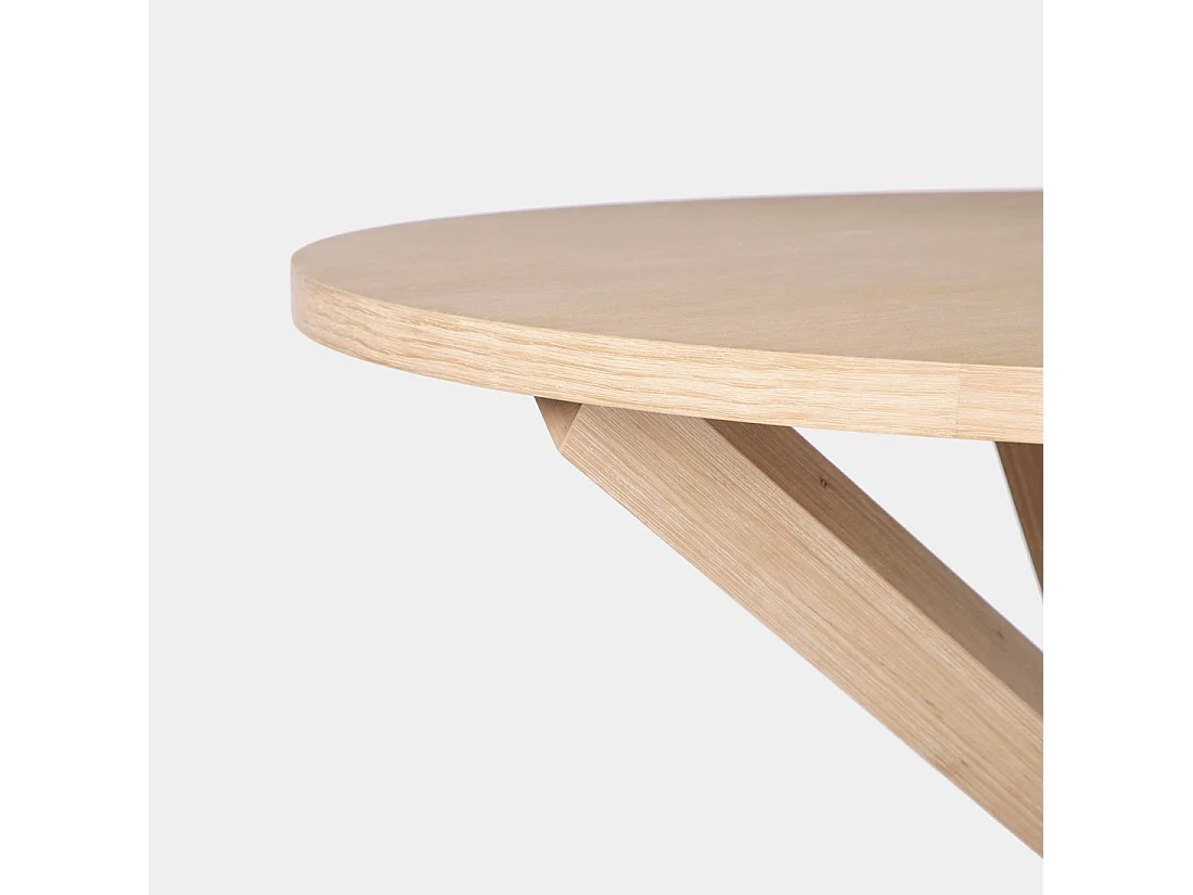 Table fixe en bois naturel 120x76.5 cm-Isak