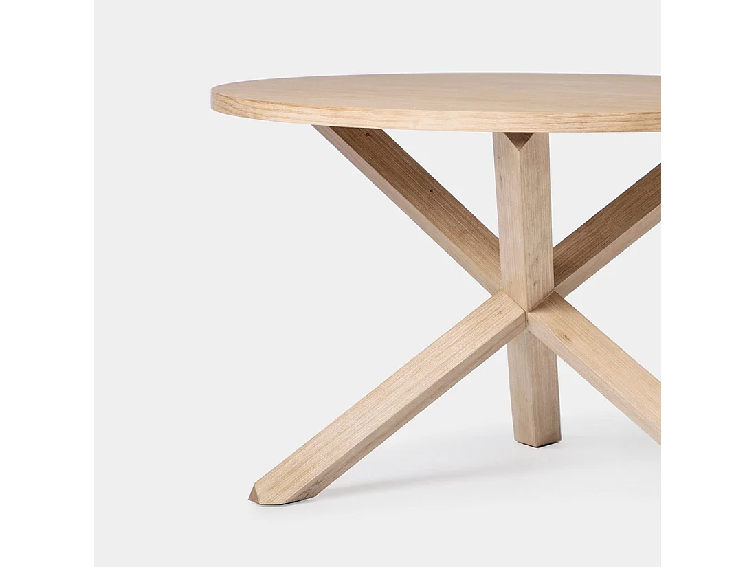 Table fixe en bois naturel 120x76.5 cm-Isak