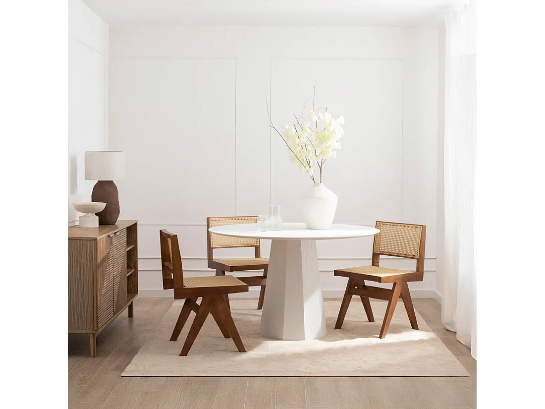 Mesa fija de Lacado Blanco 76 x 120- Olivier