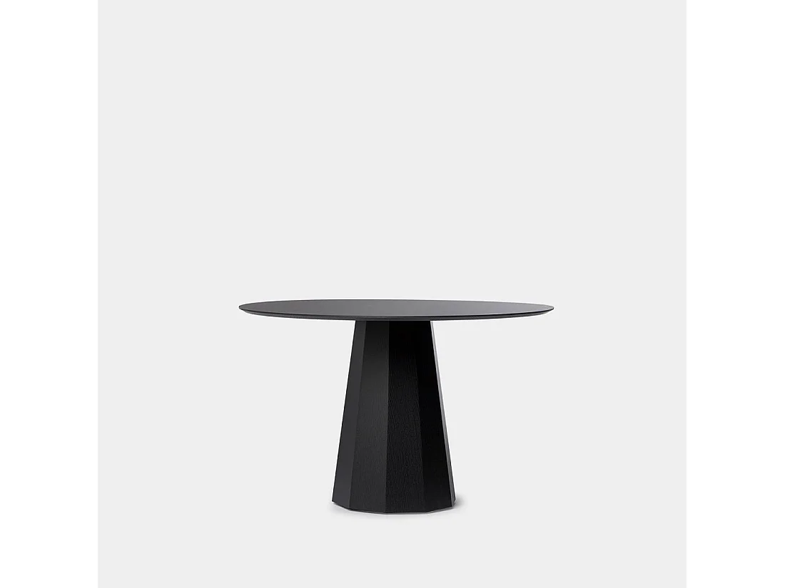 Table fixe en laqué noir 120x76 cm-Olivier