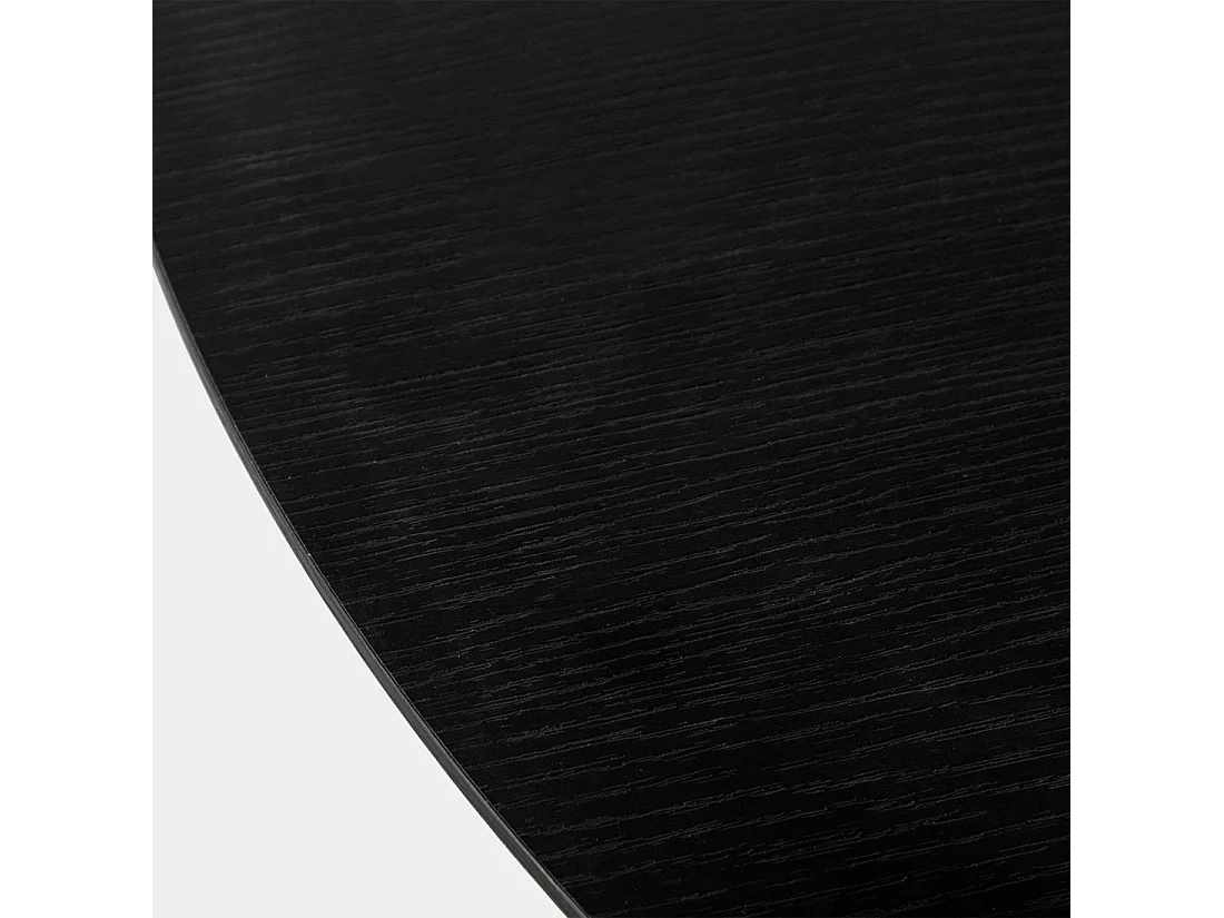 Table fixe en laqué noir 120x76 cm-Olivier