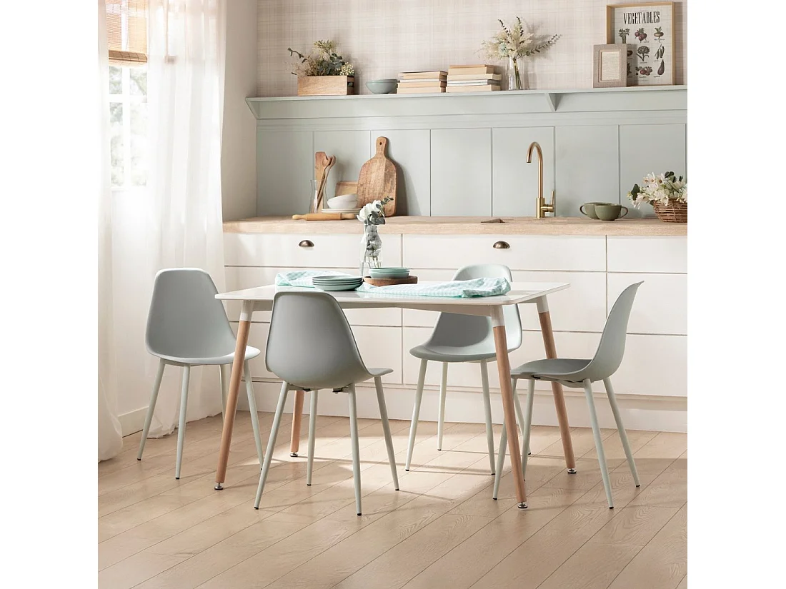 Mesa fija de Madera Blanco 75 x 120- Gless