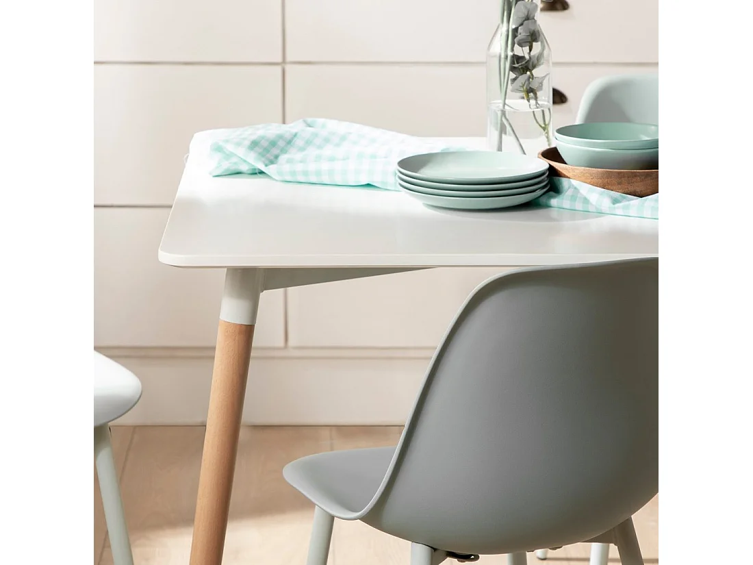 Mesa fija de Madera Blanco 75 x 120- Gless