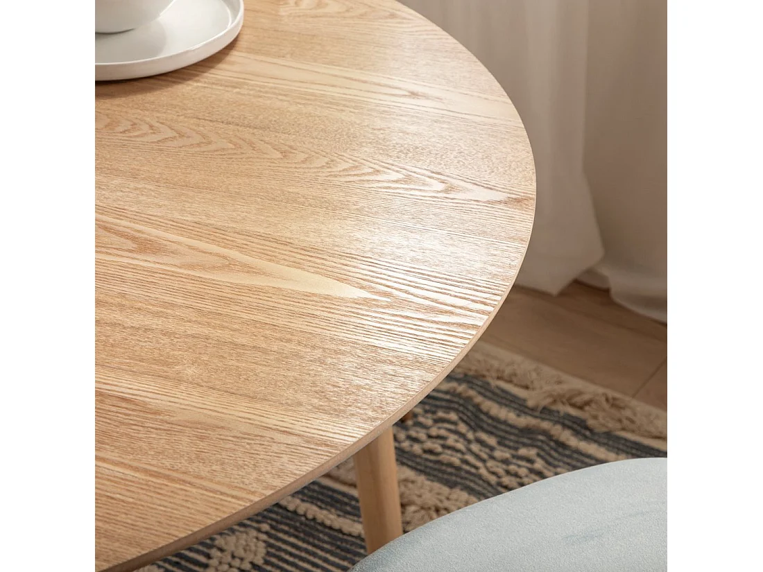 Table fixe en bois naturel 120x75 cm-Mali