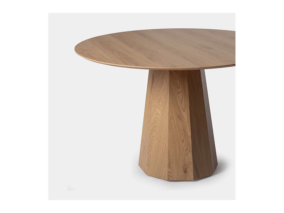 Table fixe en bois naturel 120x76 cm-Olivier
