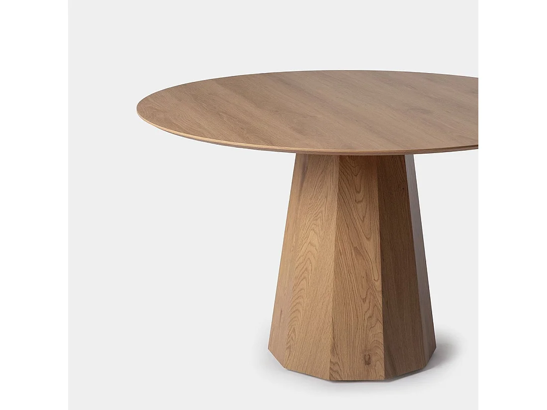 Table fixe en bois naturel 120x76 cm-Olivier