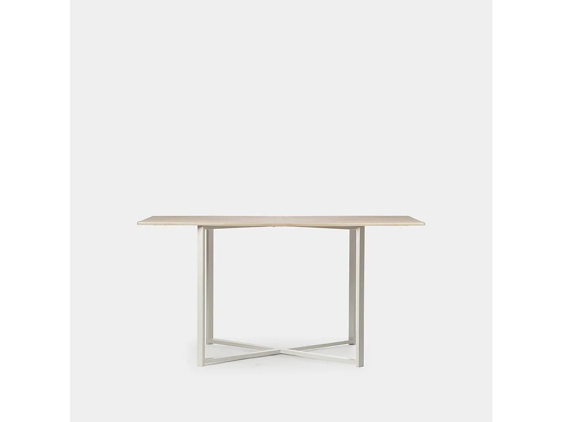 Table fixe en bois naturel 150x76 cm-Even