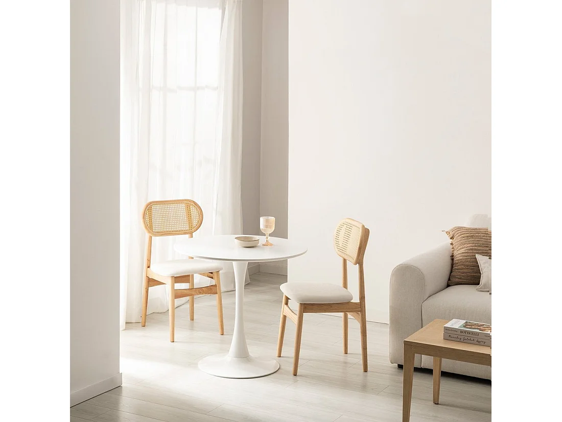 Mesa fija de Lacado Blanco 73 x 80- Cory