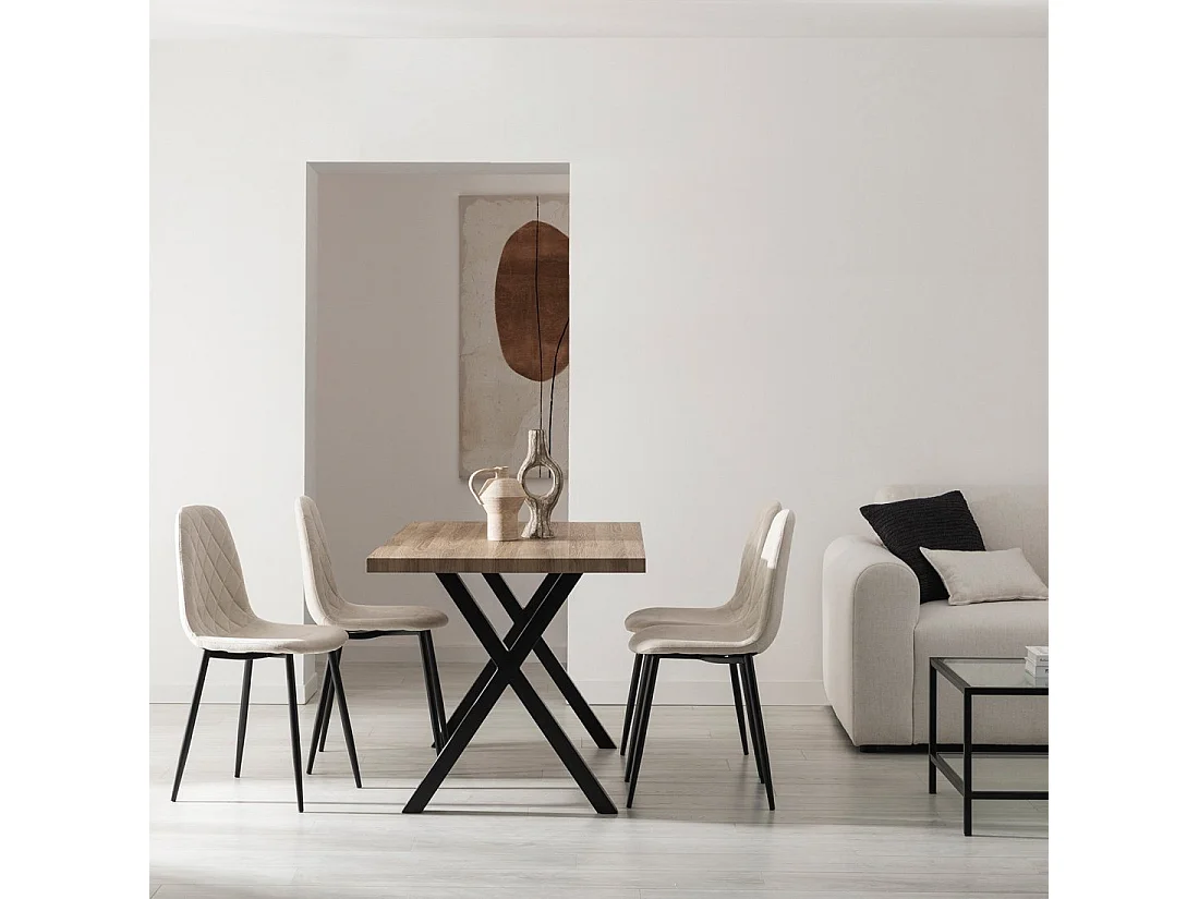 Table fixe en bois naturel 135x75 cm-Parks