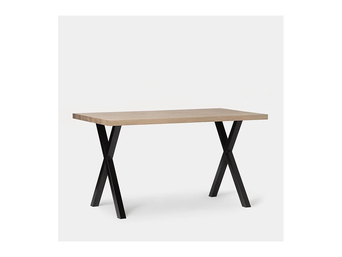 Table fixe en bois naturel 135x75 cm-Parks
