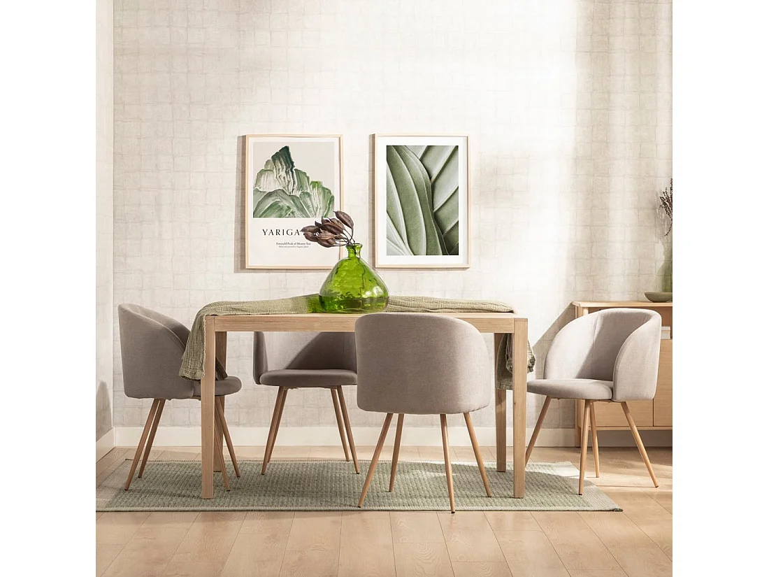 Mesa fija de Madera Natural 78 x 140- Mara