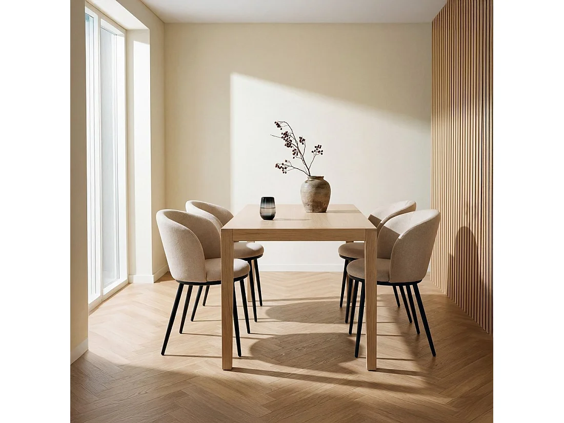 Mesa fija de Madera Natural 78 x 140- Mara