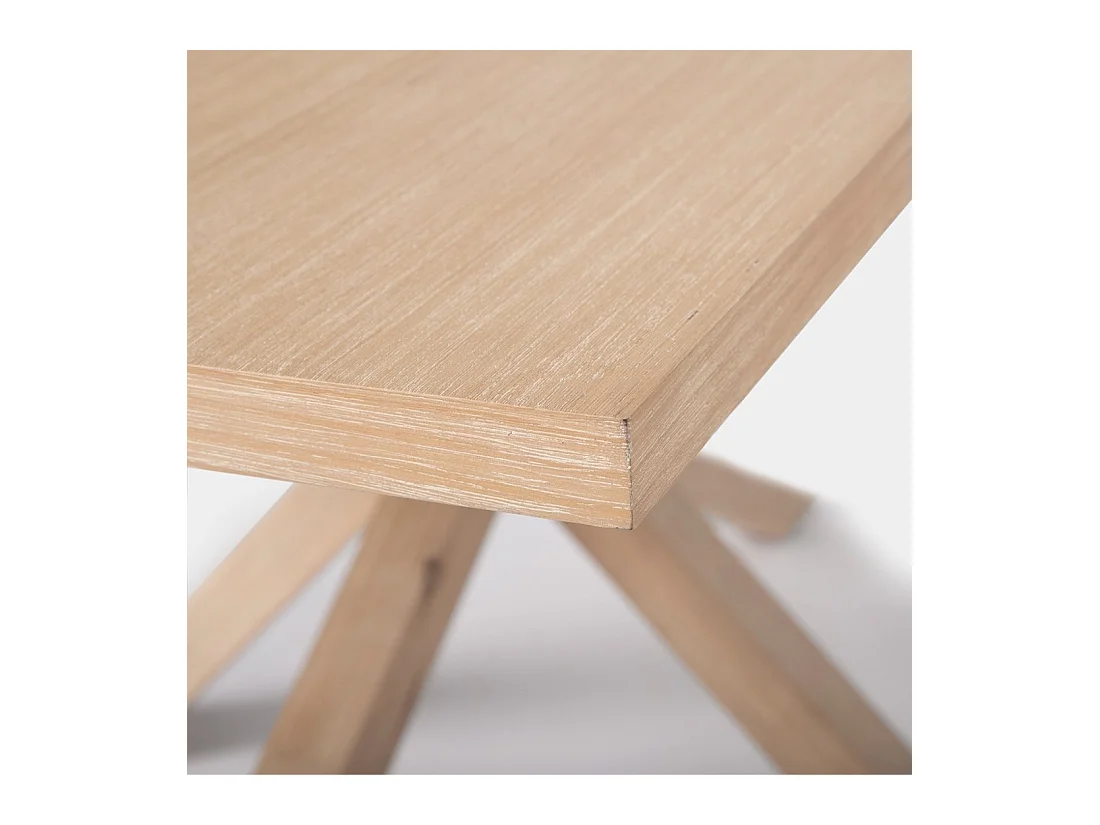 Table fixe en bois naturel 160x77 cm-Emerald