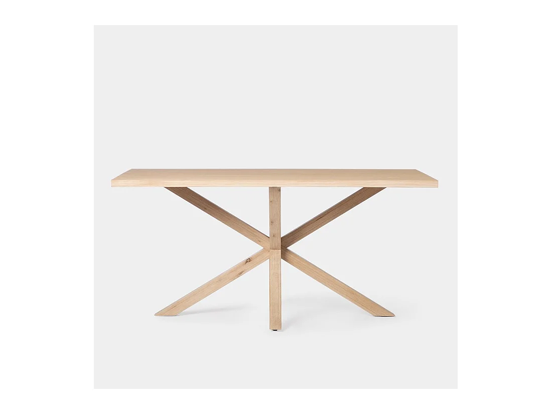 Table fixe en bois naturel 160x77 cm-Emerald