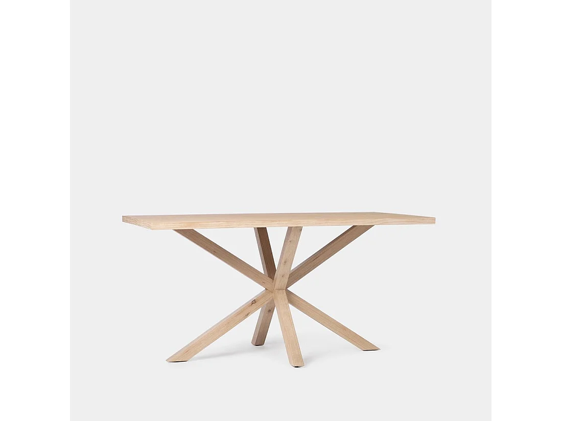 Table fixe en bois naturel 160x77 cm-Emerald