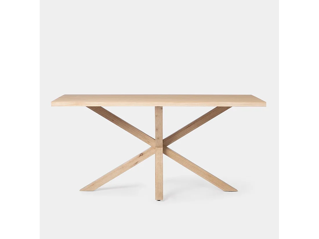Table fixe en bois naturel 160x77 cm-Emerald