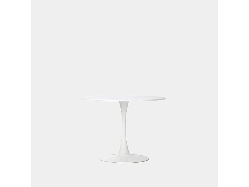 Table fixe en laqué blanc 100x73 cm-Cory