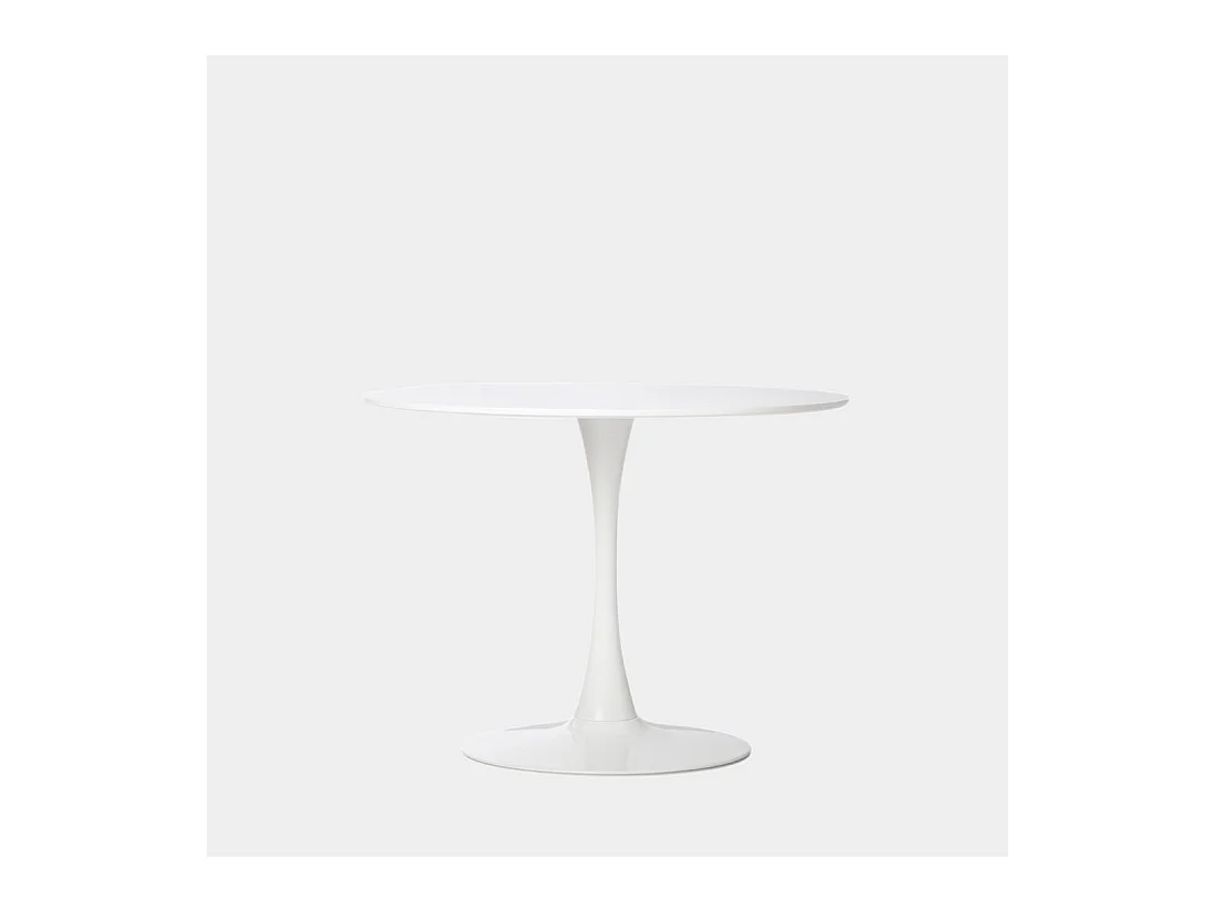 Table fixe en laqué blanc 100x73 cm-Cory