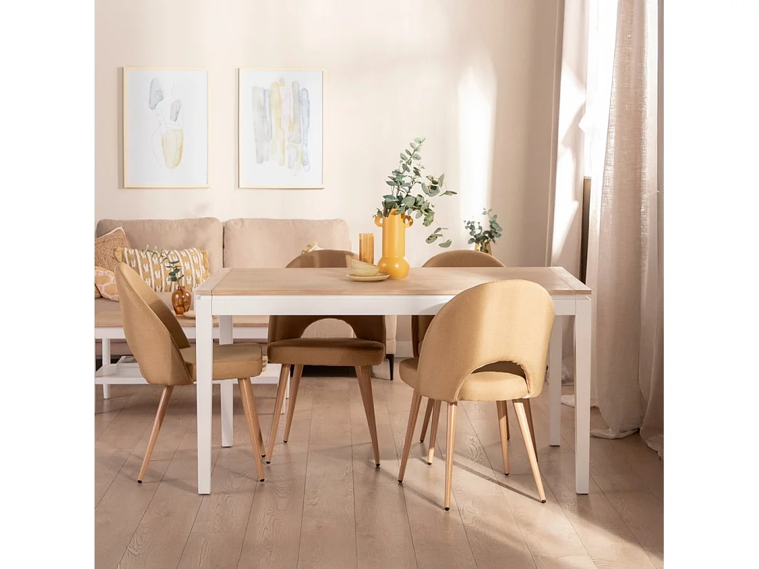 Mesa extensible de Madera Natural 78 x 150- Baltic