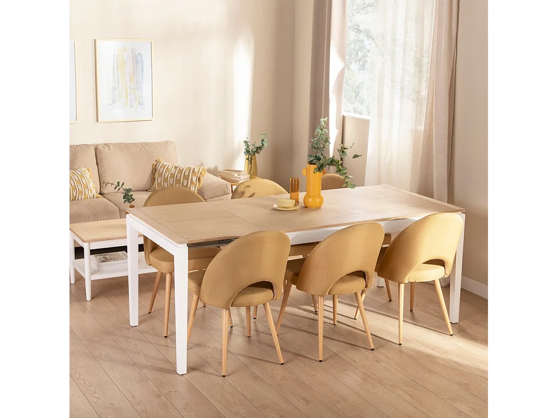 Mesa extensible de Madera Natural 78 x 150- Baltic