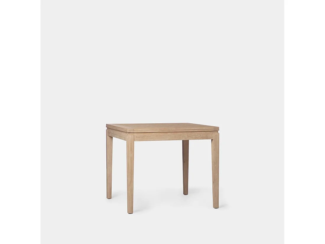 Table extensible en bois naturel 90x78.5 cm-Dina