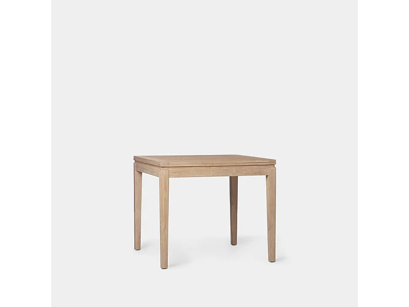 Table extensible en bois naturel 90x78.5 cm-Dina