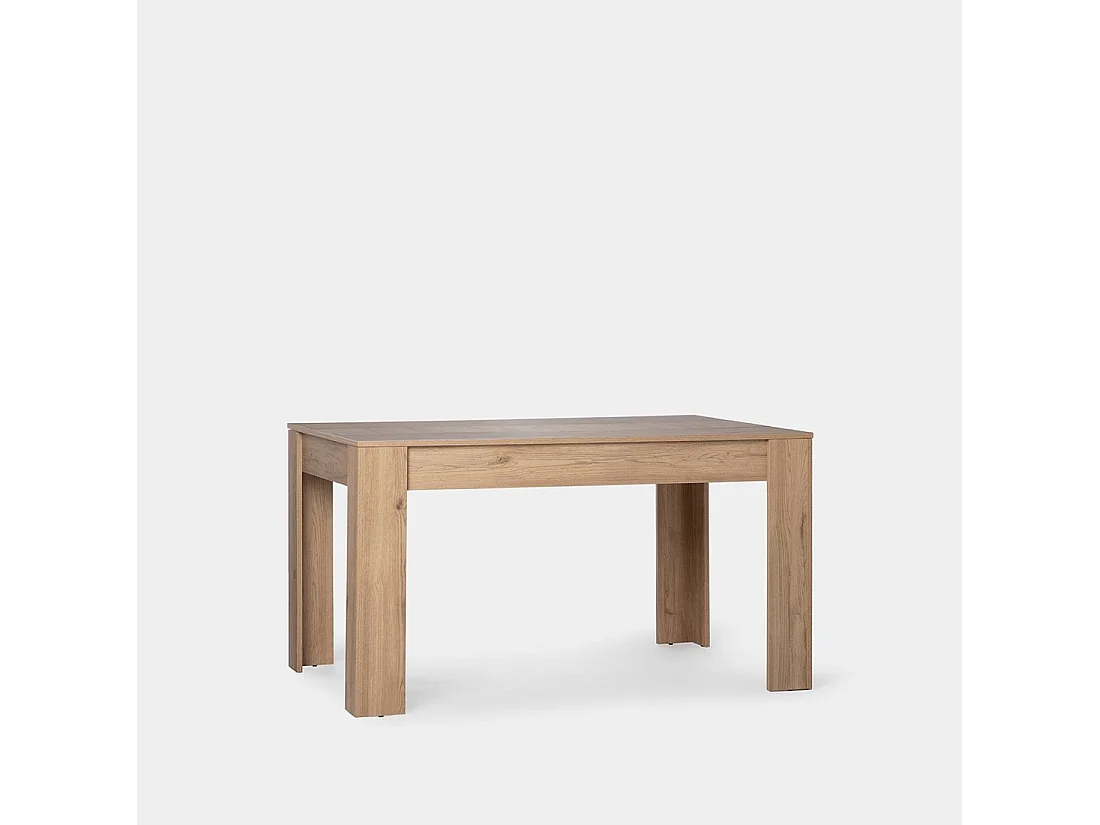 Table extensible en bois naturel 140x77 cm-Selin