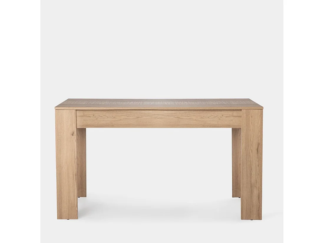 Table extensible en bois naturel 140x77 cm-Selin