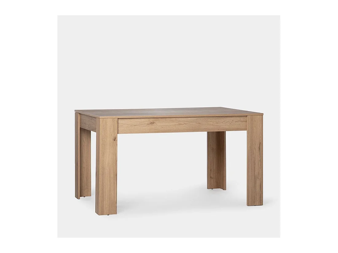 Table extensible en bois naturel 140x77 cm-Selin