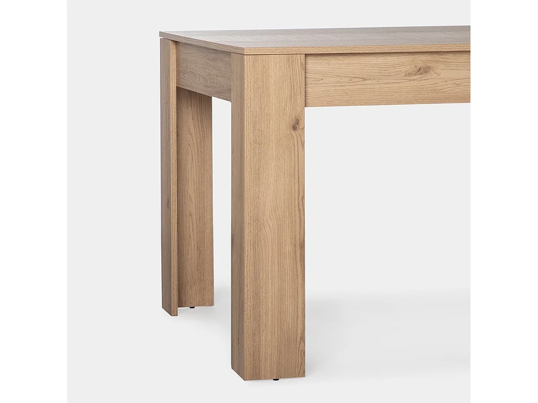 Table extensible en bois naturel 140x77 cm-Selin