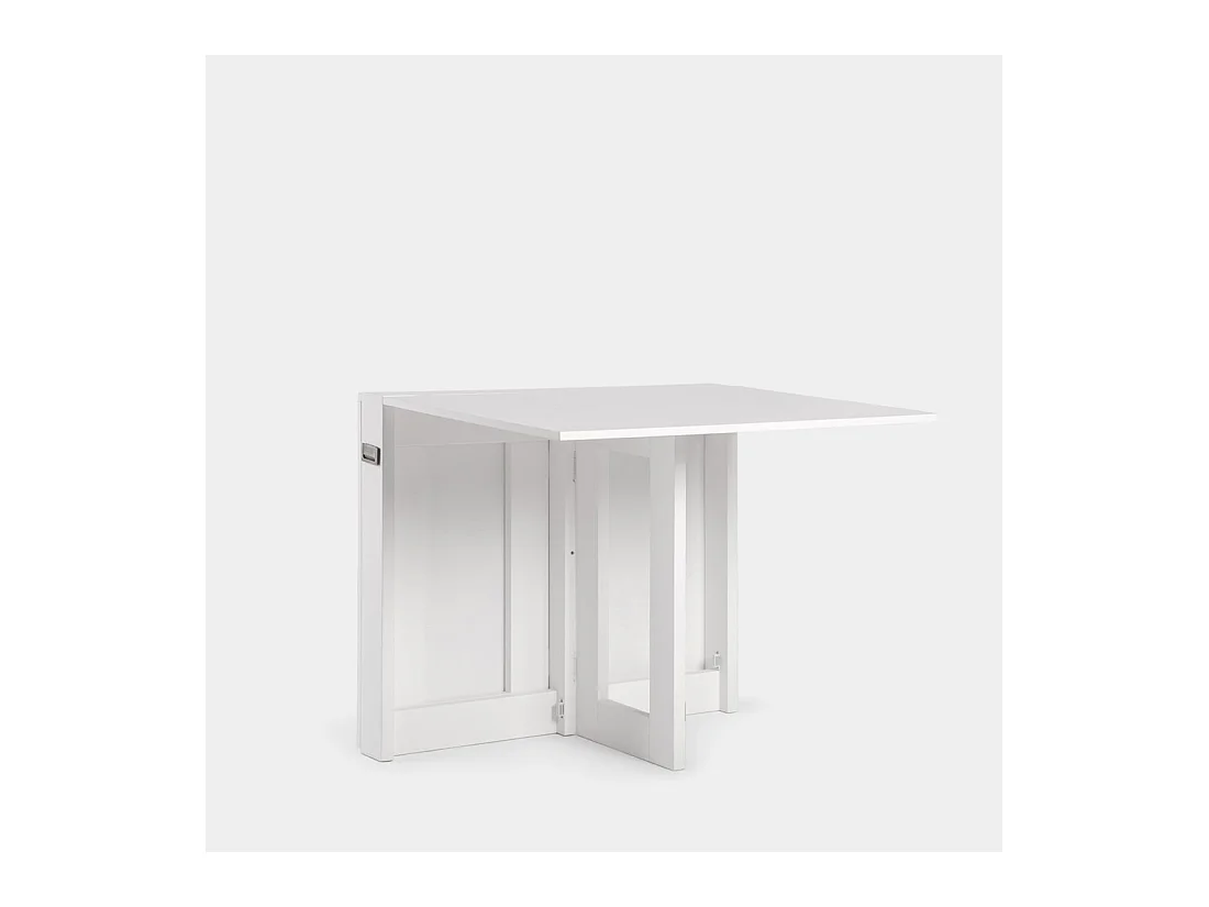 Table pliante en laqué blanc 14x78 cm-Anika
