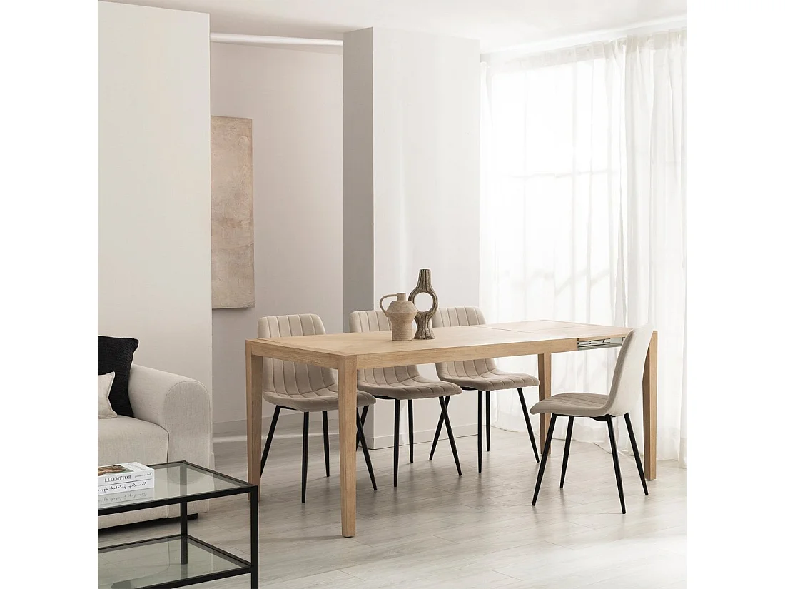 Mesa extensible de Madera Natural 78 x 140- Mara