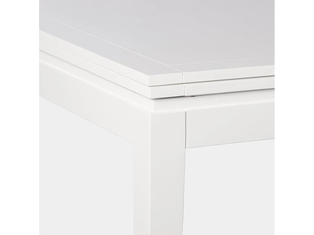 Table extensible en laqué blanc 90x78.5 cm-Dina
