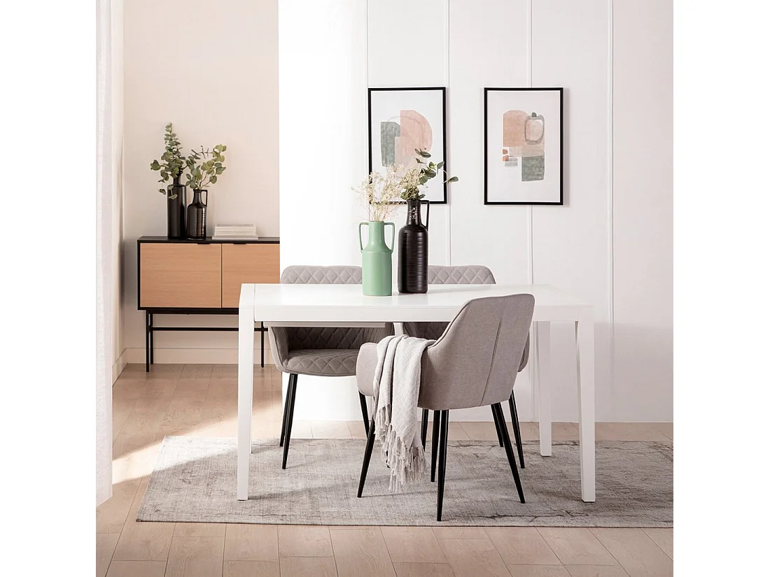 Mesa extensible de Lacado Blanco 78 x 140- Mara