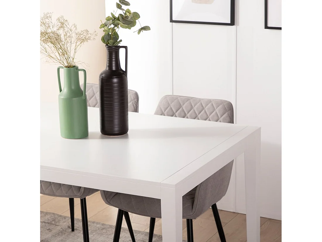 Mesa extensible de Lacado Blanco 78 x 140- Mara