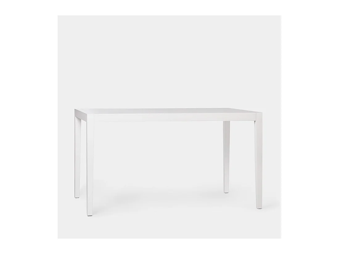 Table extensible en laqué blanc 140x78.5 cm-Mara