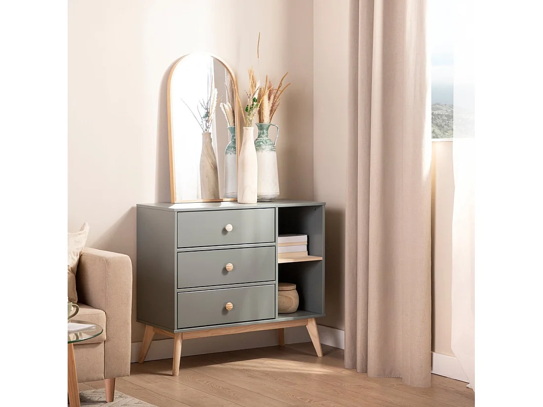 Cómoda de Lacado Verde antracita 81 x 90- Luke