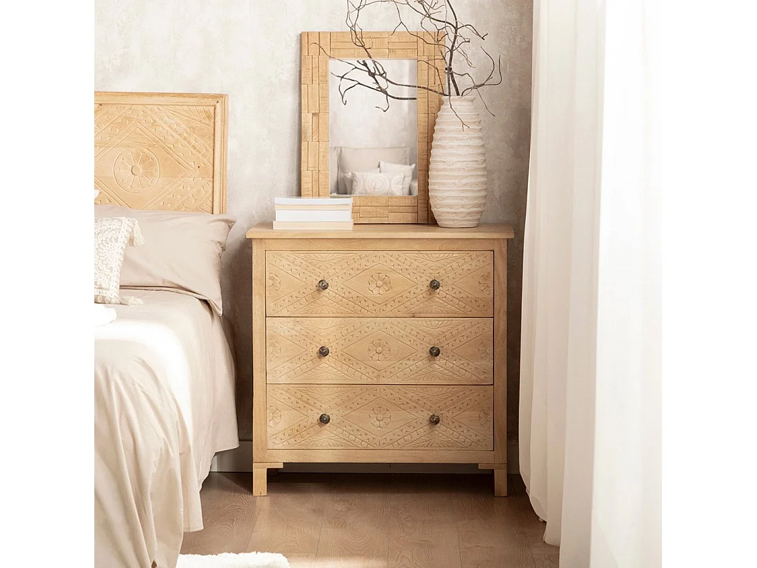 Cómoda de Madera Natural 80 x 80- Nala