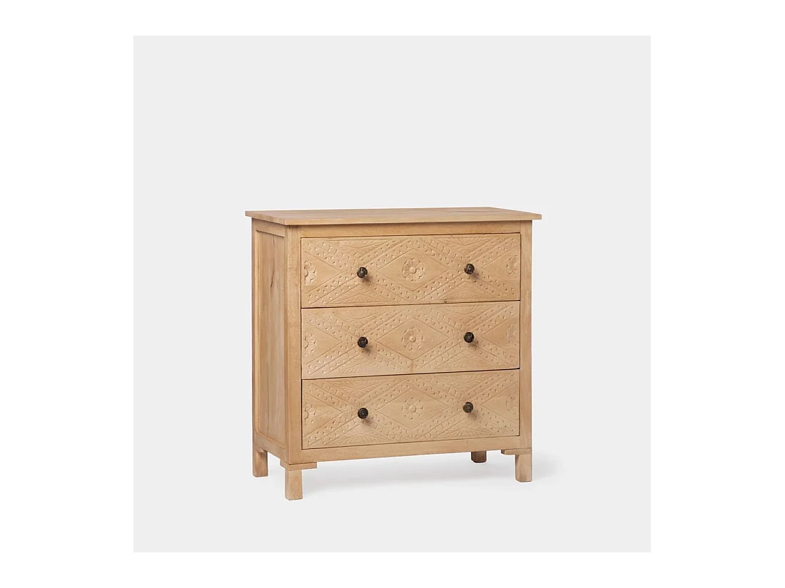 Commode en bois naturel 80x80 cm-Nala