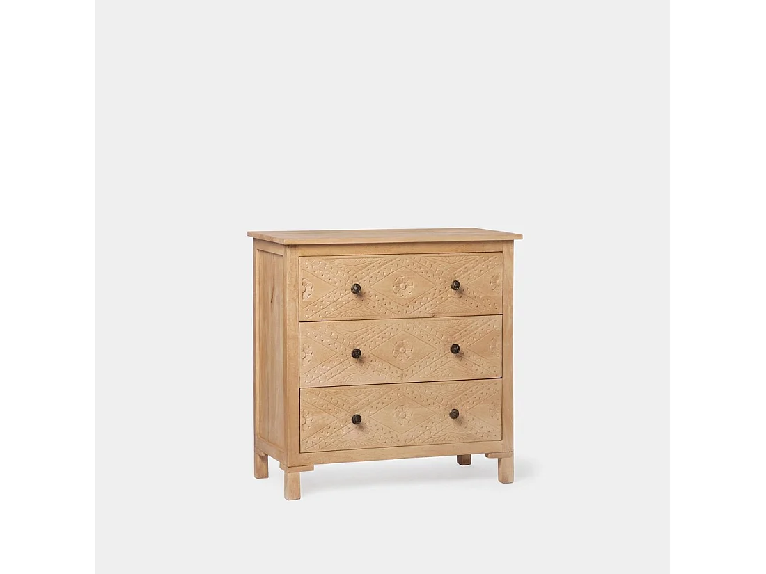 Commode en bois naturel 80x80 cm-Nala