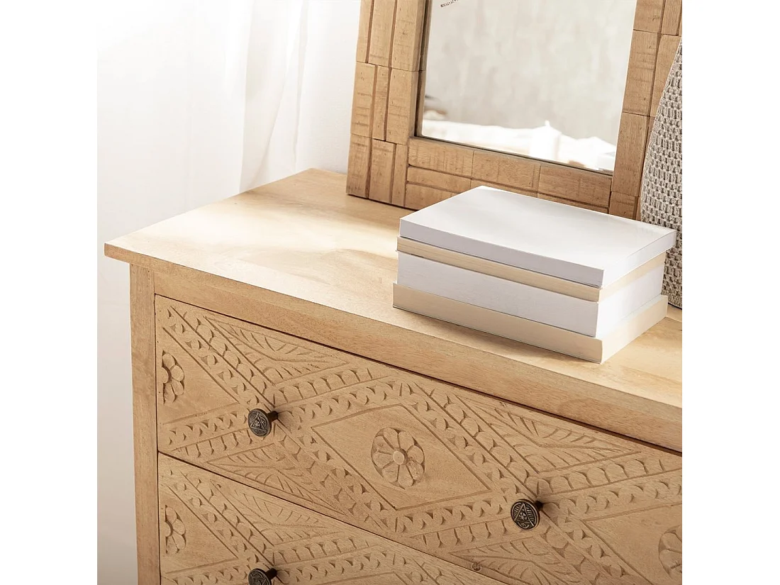 Commode en bois naturel 80x80 cm-Nala