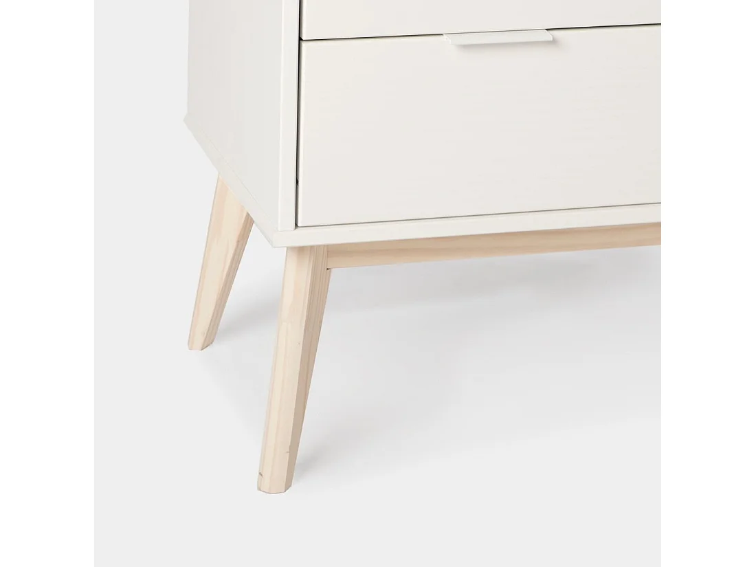 Commode en laqué blanc 80x83 cm-Troy