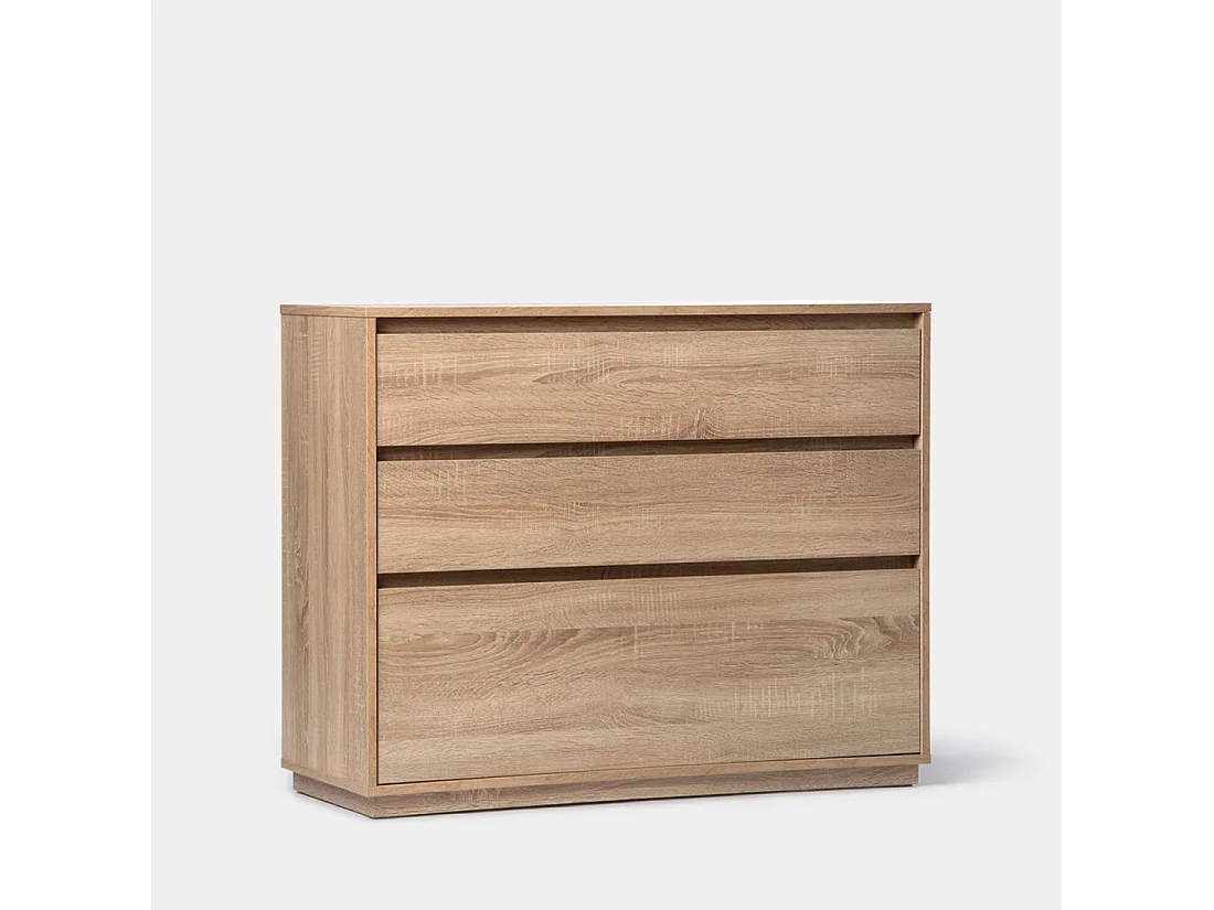 Commode en bois natural 100x79 cm-Oslo