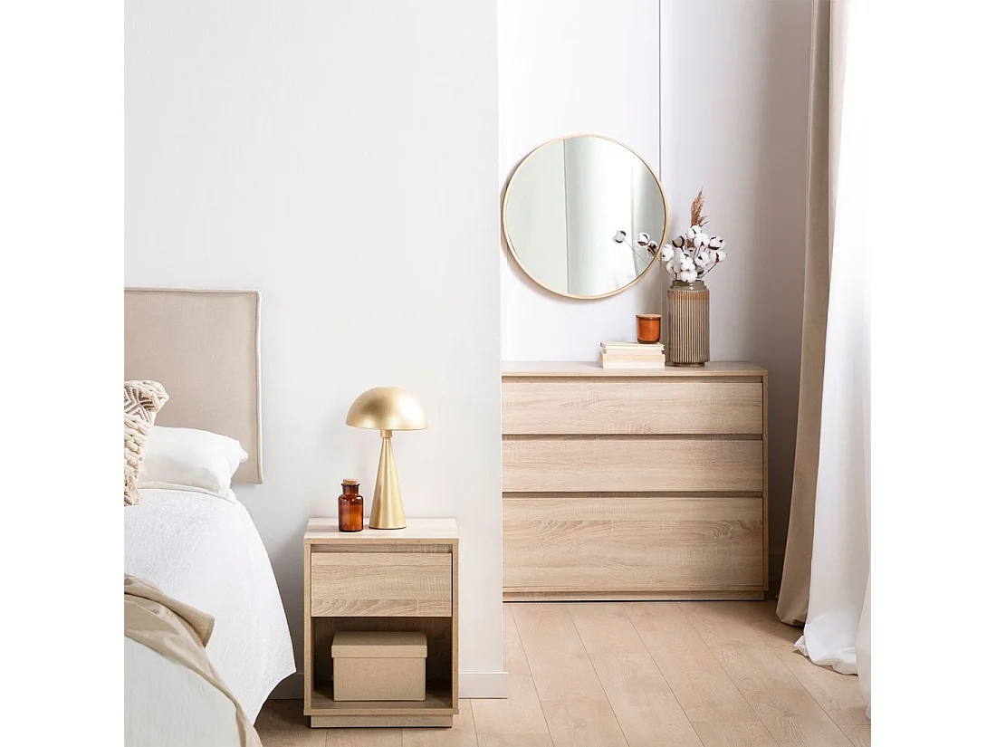 Cómoda de Madera Natural 79 x 100- Oslo