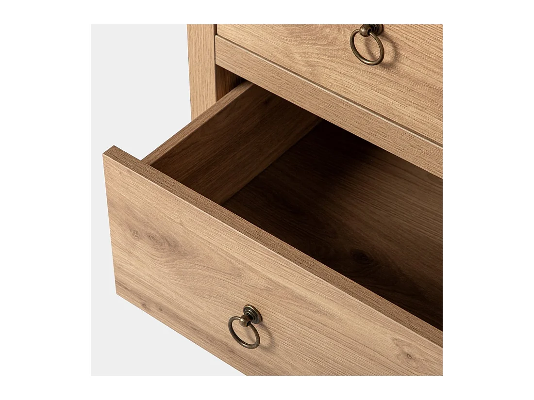 Commode en bois naturel 100x85 cm-Livorno