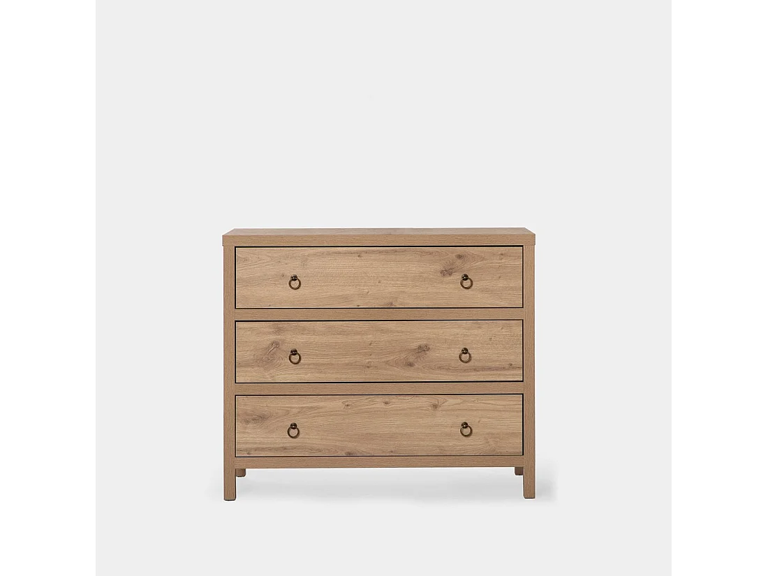 Commode en bois naturel 100x85 cm-Livorno