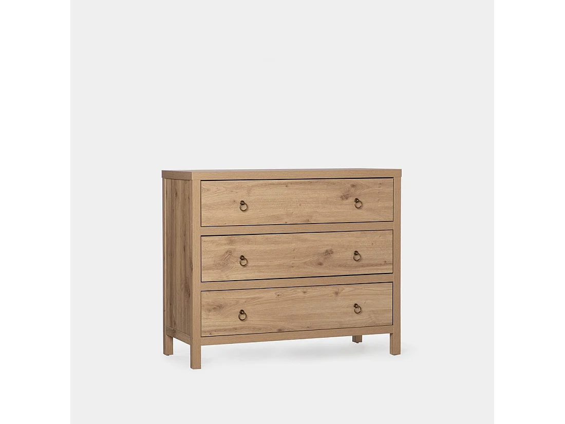 Commode en bois naturel 100x85 cm-Livorno