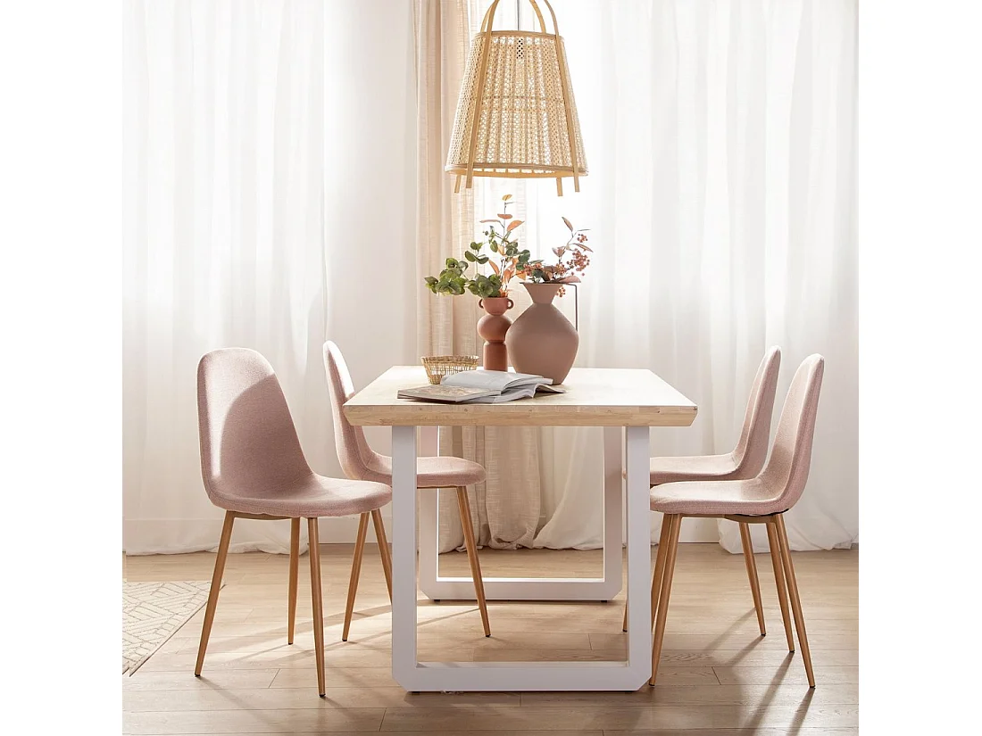 Silla de comedor de Tela Rosa 86 x 45- Ellis