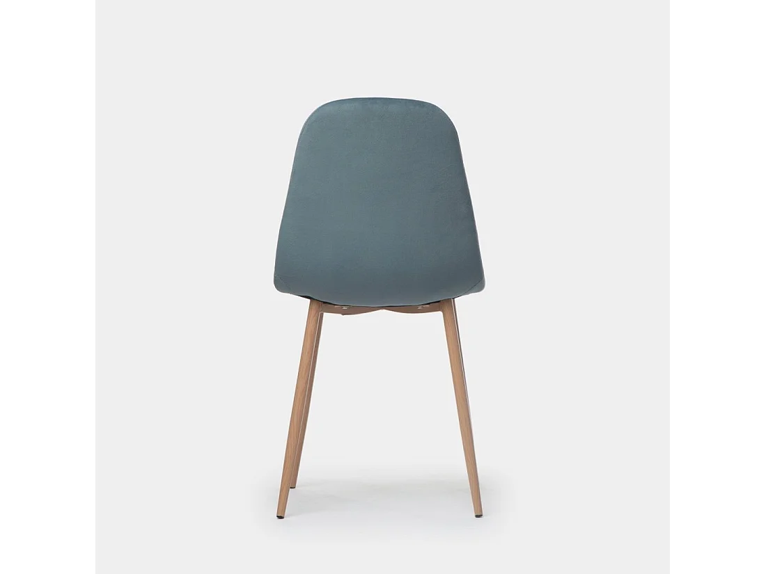 Silla de comedor de Terciopelo Azul teal 86 x 45- Ellis
