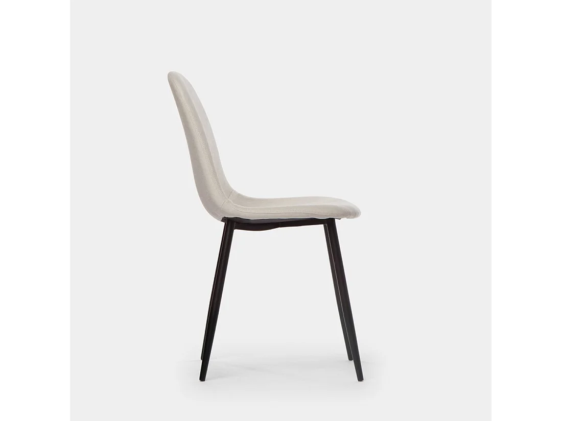 Silla de comedor de Tela Beige 86 x 45- Ellis